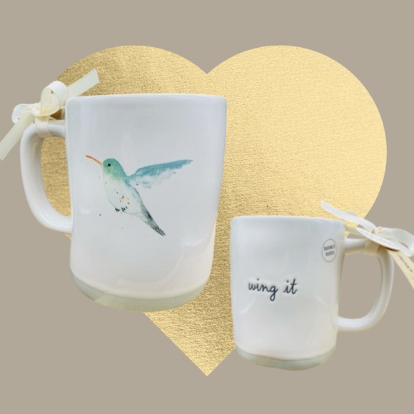 Hummingbird "Wing It" Rae Dunn Double-Sided Mug - Picture 2 of 5